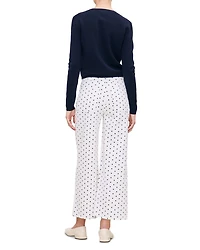 Hepburn High Rise Ankle Wide Leg Jeans Marine Dots