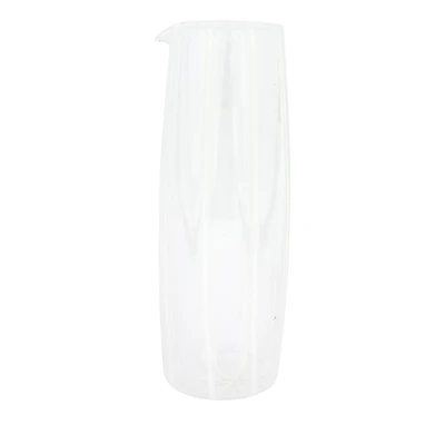 Vietri Nuovo Stripe White Pitcher