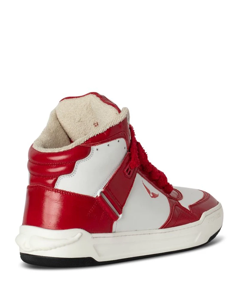 Men's High Wings Leather Sneakers