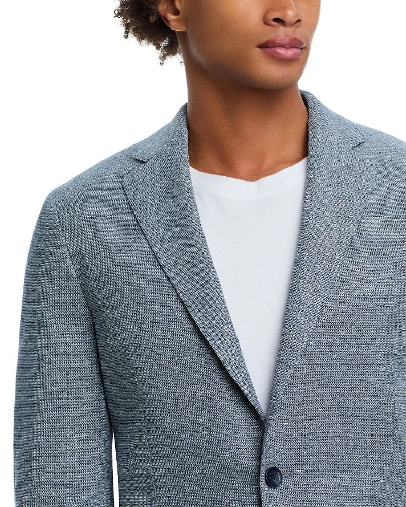 Cotton & Linen Jersey Knit Slim Fit Casual Sport Coat