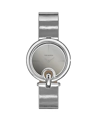 Tory Burch The Pierced Two Hand Silver Tone Stainless Steel Watch, 36mm