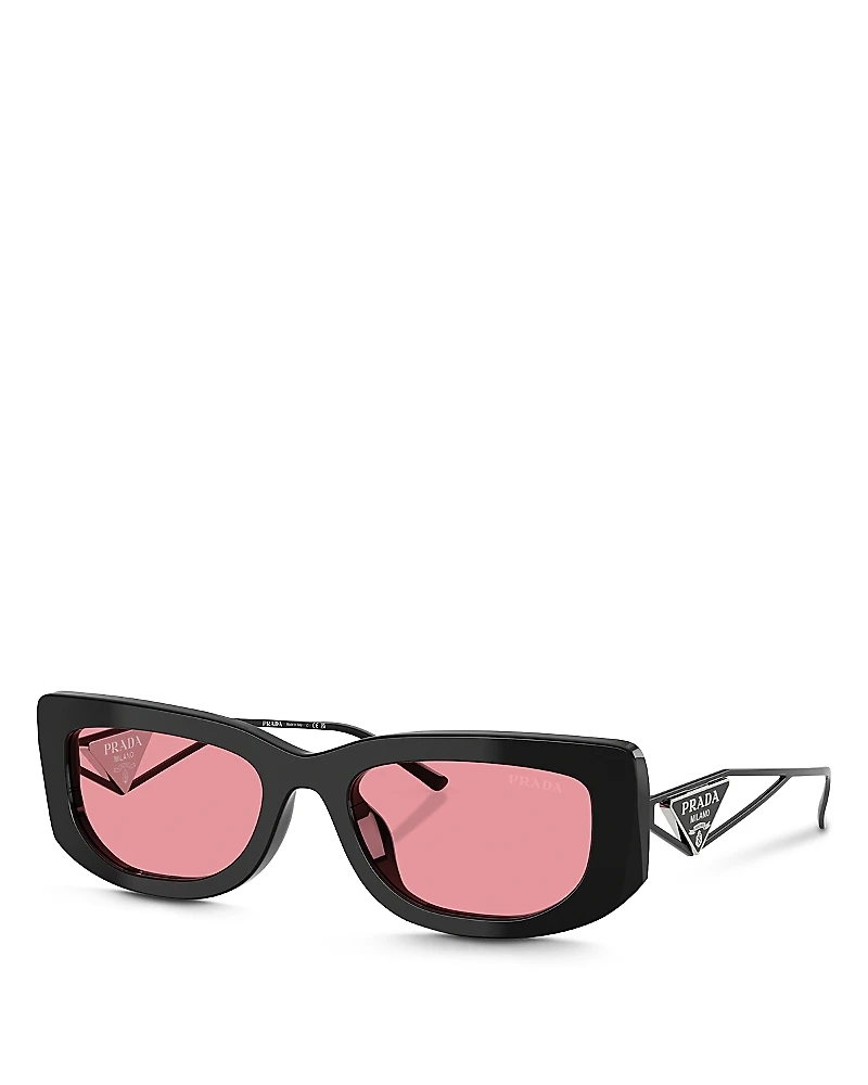 Prada Symbole Rectangular Sunglasses, 53mm