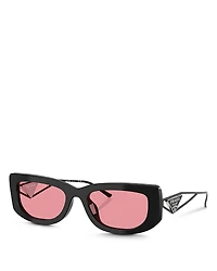 Prada Symbole Rectangular Sunglasses, 53mm