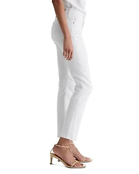 Mari Mid Rise Straight Leg Jeans White