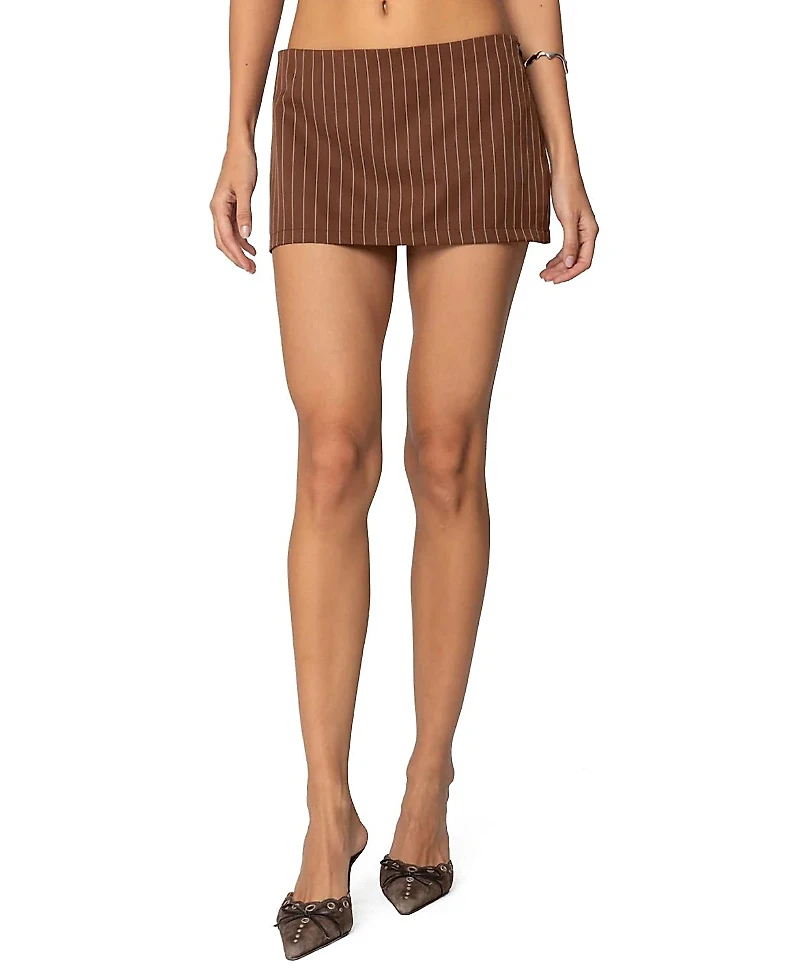 Edikted Jennifer Pinstripe Mini Skort