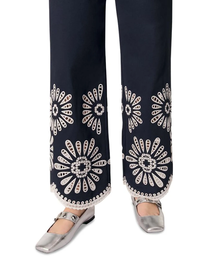 Crochet Detail Trousers