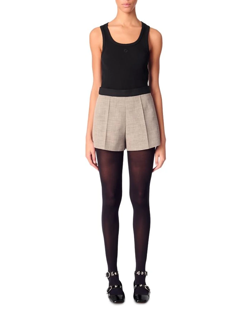Suit Shorts With Darts