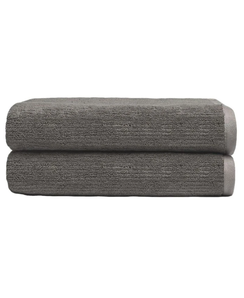 Ribbed Terry Bath Towels, Set of 2