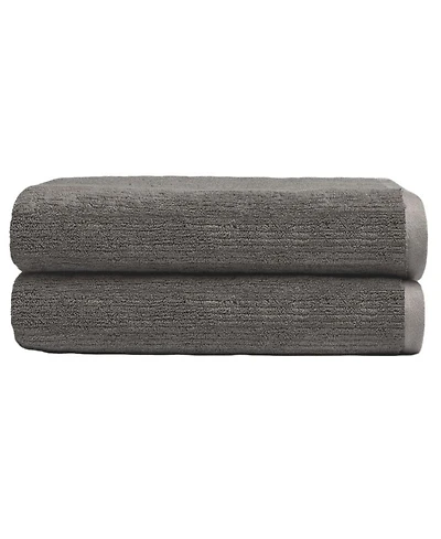 Ribbed Terry Bath Towels, Set of 2