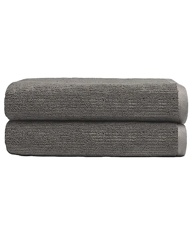 Cozy Earth Ribbed Terry Bath Towels, Set of 2