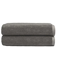 Cozy Earth Ribbed Terry Bath Towels, Set of 2