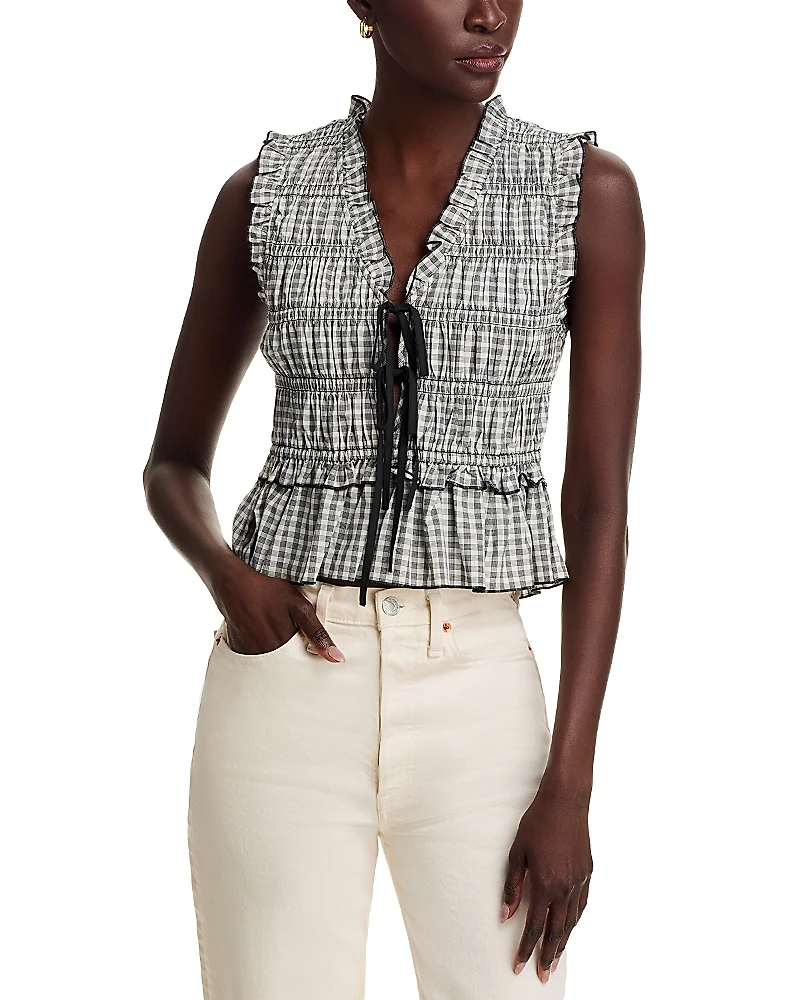 Rails Martine Gingham Peplum Top