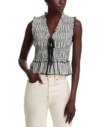 Rails Martine Gingham Peplum Top