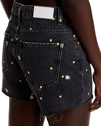 Mesa Floral Embroidered Jean Shorts