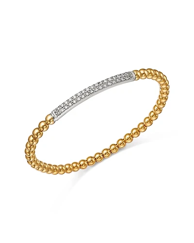 Bloomingdale's Fine Collection Diamond Stretch Beaded Bracelet
