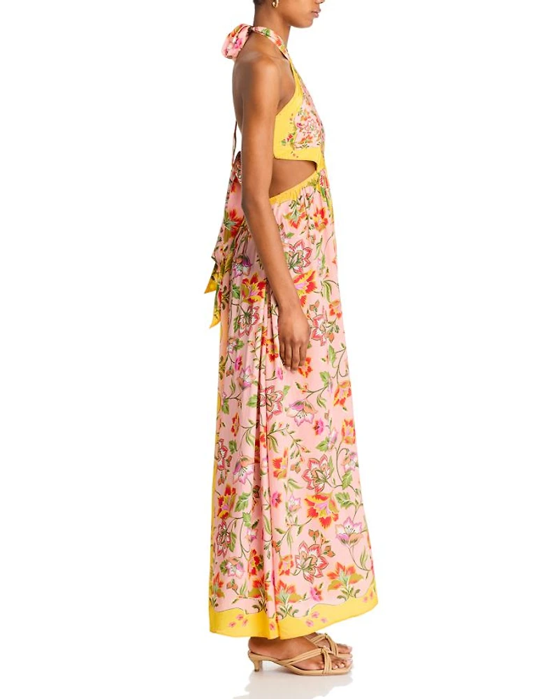 Beauty Scarf Maxi Halter Dress - Exclusive