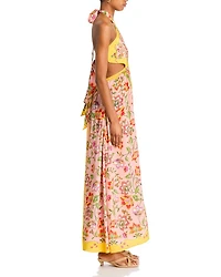 Beauty Scarf Maxi Halter Dress - Exclusive
