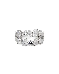 BTRX Mixed Cubic Zirconia Cocktail Ring Rhodium Plated