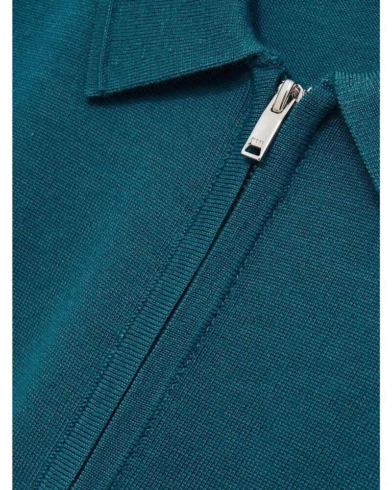 Maxwell Half Zip Merino Wool Polo Shirt