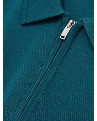 Maxwell Half Zip Merino Wool Polo Shirt