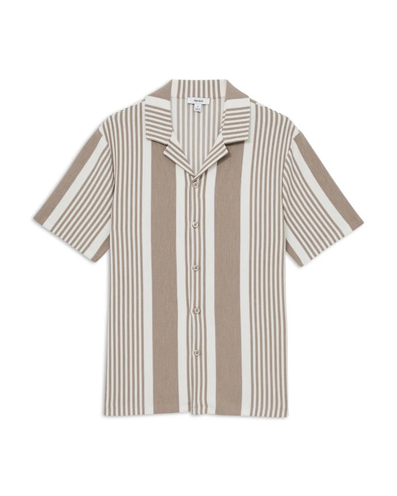 Alcazar Stripe Ribbed Cuban Shirt