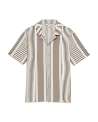 Alcazar Stripe Ribbed Cuban Shirt