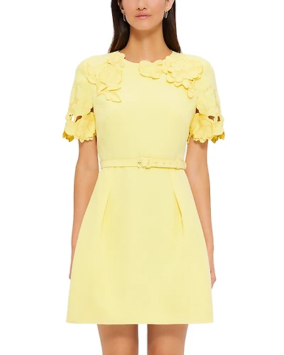 Leo Lin Aurelie Applique Mini Dress