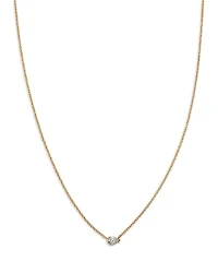 Moon & Meadow 14K Yellow Gold Pear Cut Diamond Pendant Necklace, 16