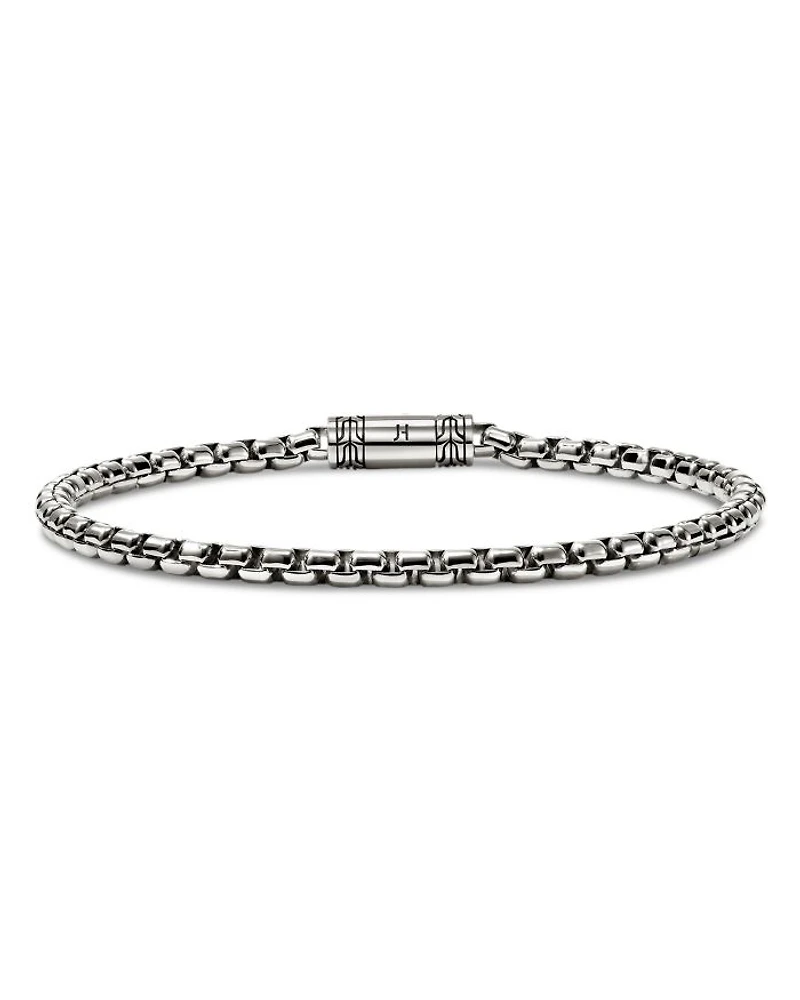 Box Chain Bracelet in Sterling Silver