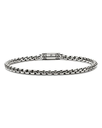 Box Chain Bracelet in Sterling Silver