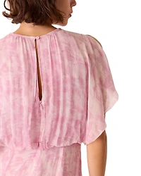 Dashed Brush Marks Midi Dress