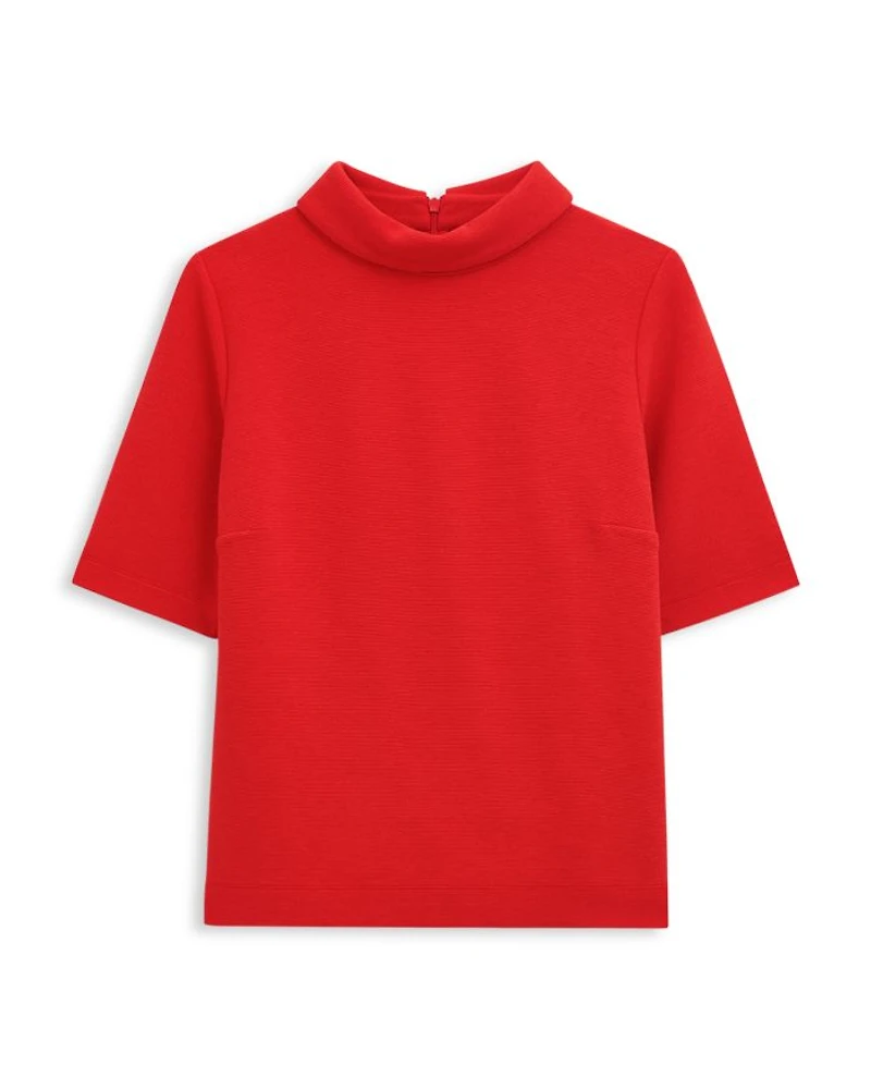 Tali Roll Neck Short Sleeve Top