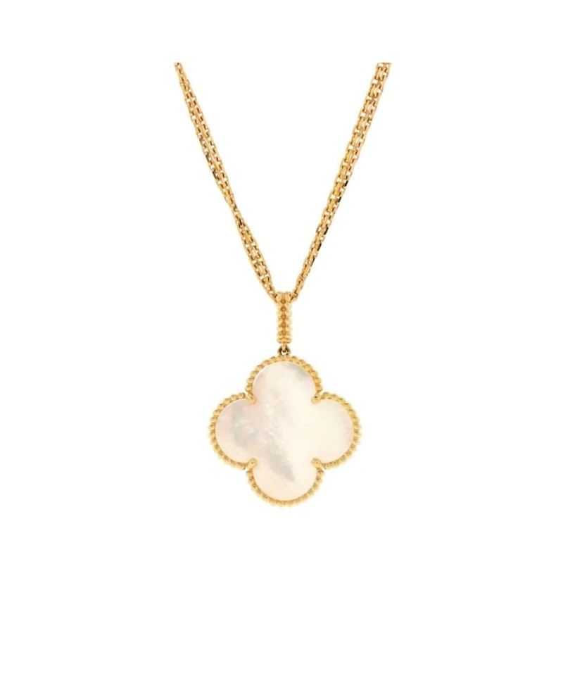 Magic Alhambra Long Necklace 18K Gold and Mother of Pearl