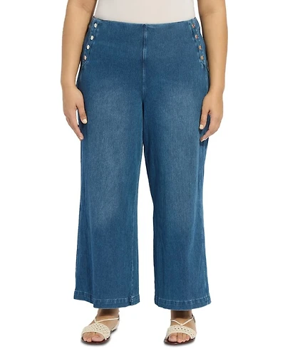 Mallory Sailor High Waisted Jeans Mid Wash