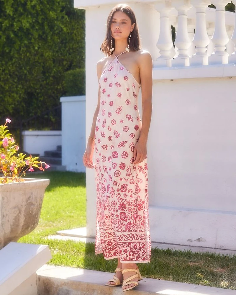 Jaylen Border Print Dress