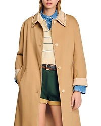 Embellished Trench Coat