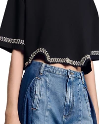 Rhinestone Cropped Tee