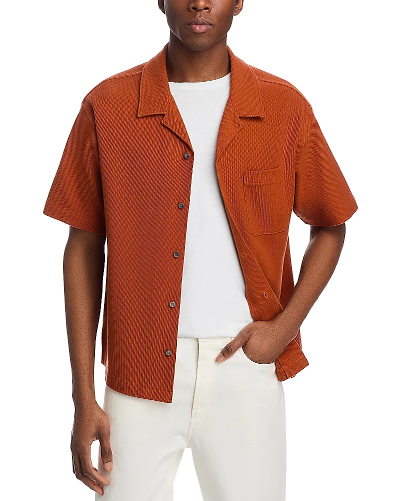 Frame Men's Jacquard Short Sleeve Camp Shirt