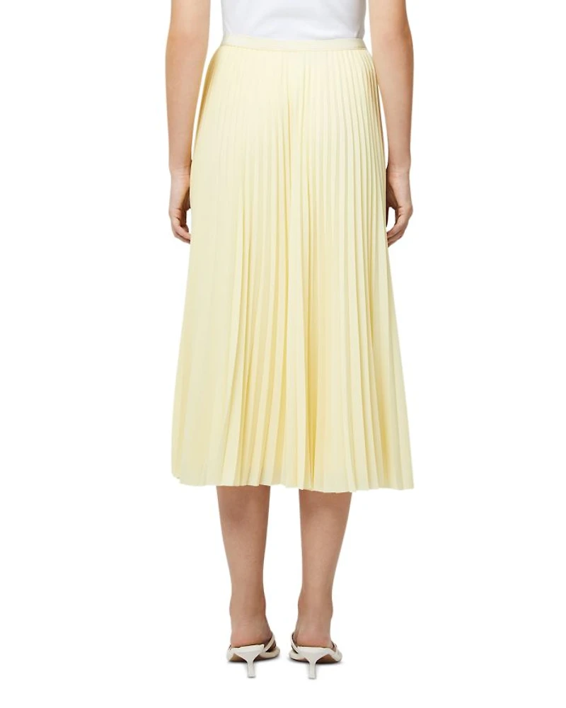 Sunburst Pleated Crepe Skirt