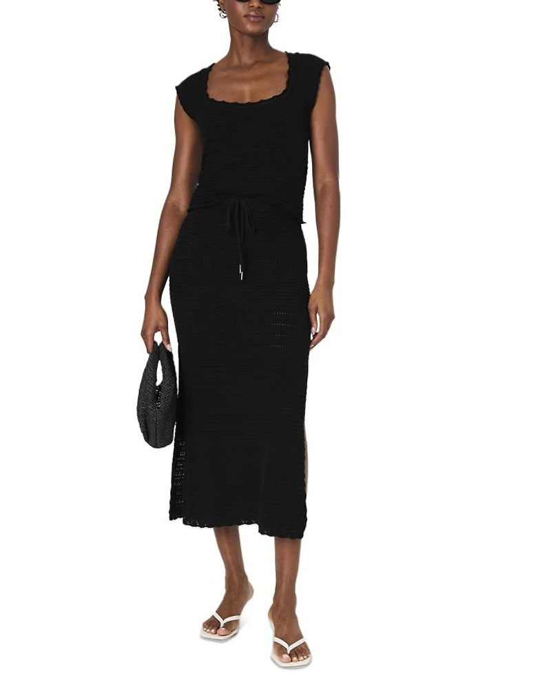 Nellis Side Slit Crocheted Skirt