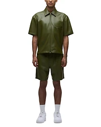 Short Sleeve Zip Front Shirt