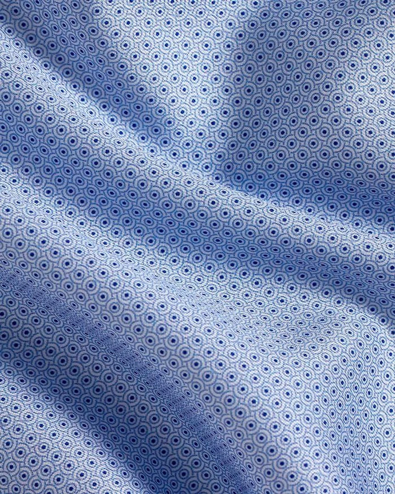 Trim Fit Twill Geometric Dot Print Dress Shirt