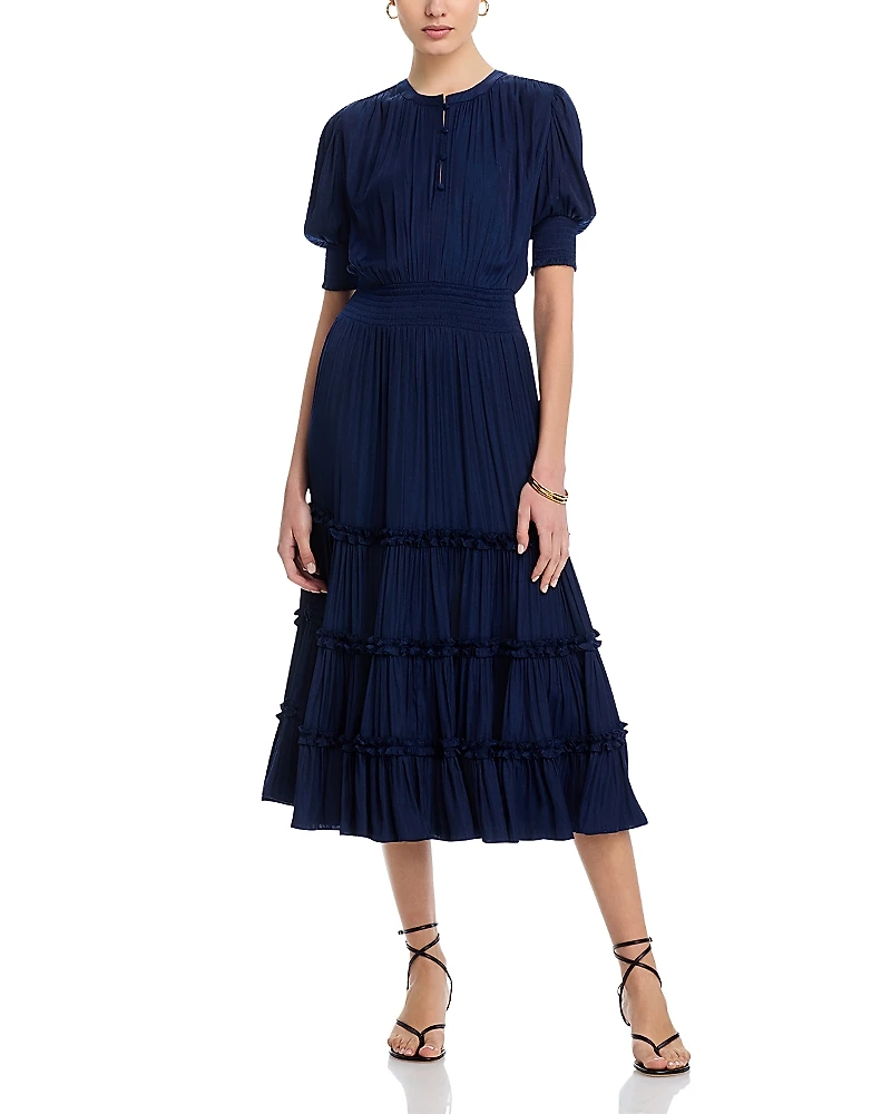 T Tahari Elbow Sleeve Airflow Dress