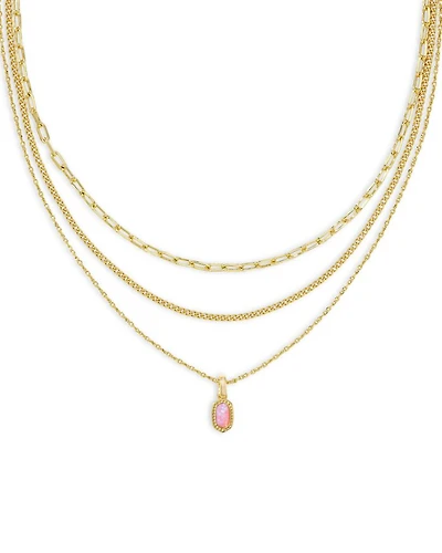 Mini Elisa Triple Strand Necklace, 16"