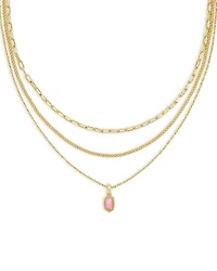 Mini Elisa Triple Strand Necklace, 16"
