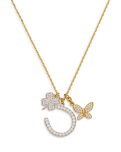 Lucky Charm Statement Pendant Necklace, 18"