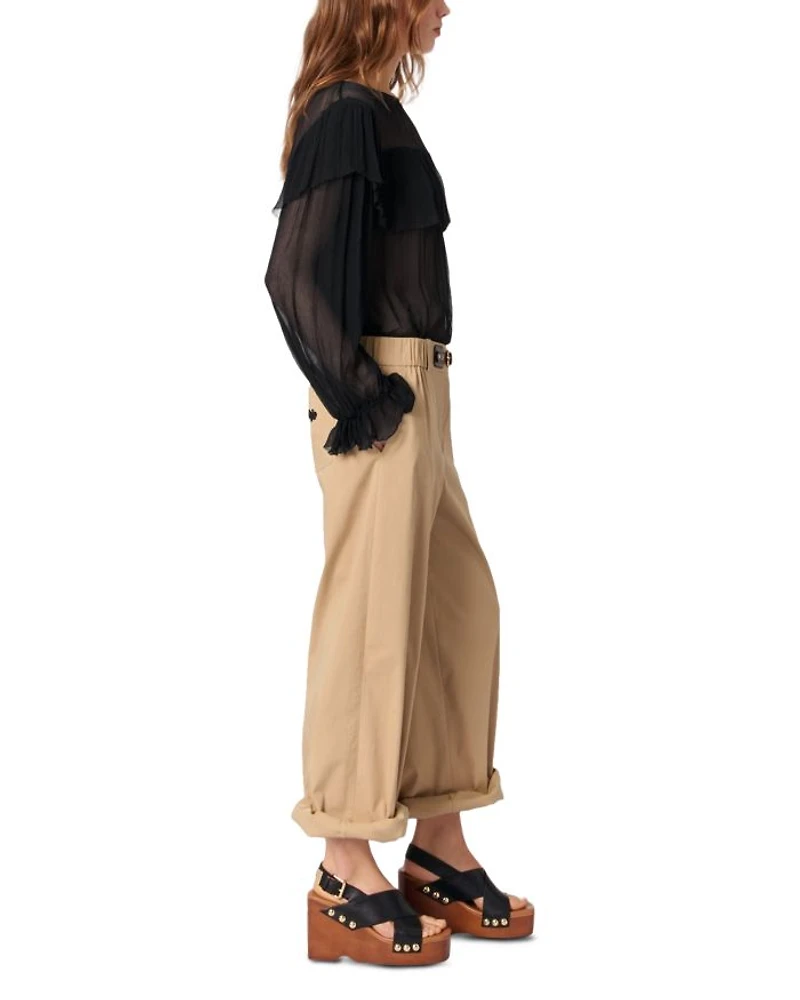 Ruffled Chiffon Top
