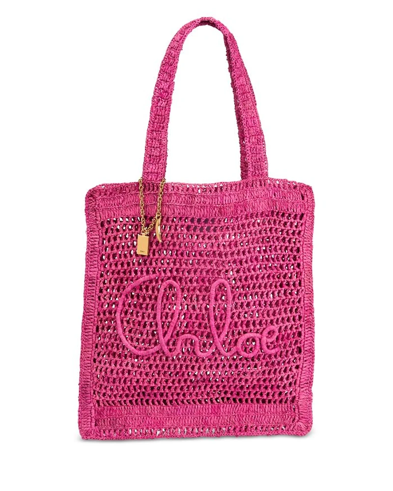 Summer Banana Raffia Tote