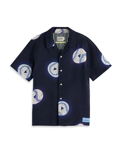 Boys' Allover Printed Short Sleeved Shirt - Little Kid, Big Kid