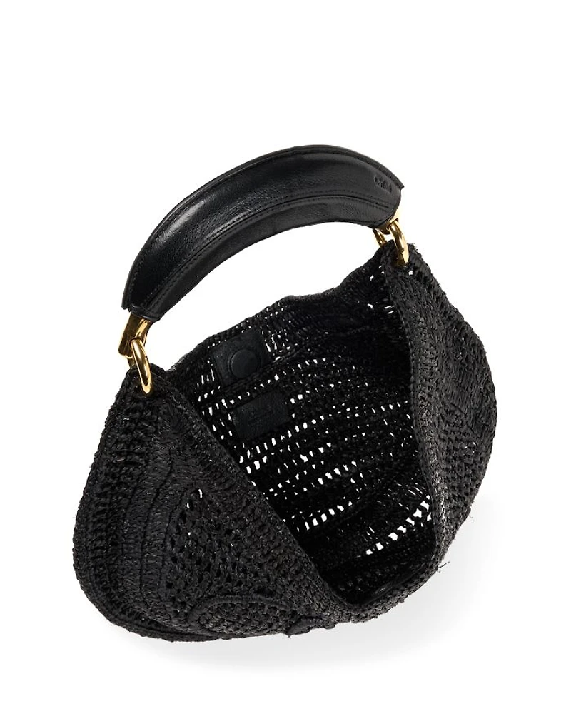 Summer Banana Raffia Hobo Bag